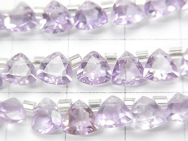 高品質紫水晶 AAA 三角形刻面 6x6mm 1串(28顆)