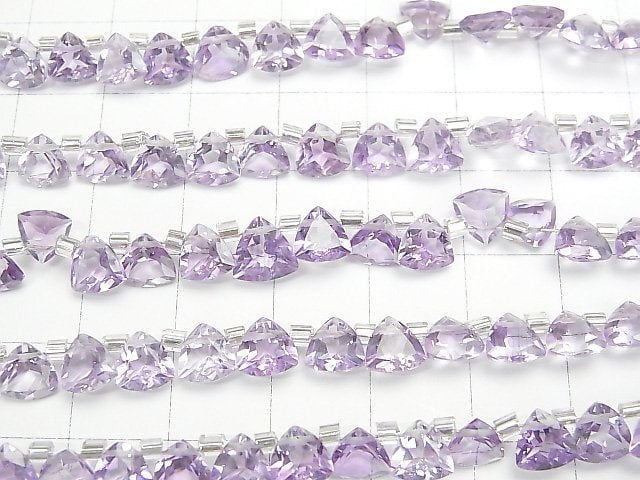 High Quality Amethyst AAA Triangle Faceted 6x6mm 1strand beads (28pcs )