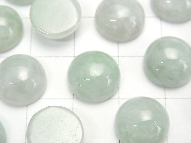 緬甸翡翠 AAA 級圓形素面蛋面 12x12mm 1顆