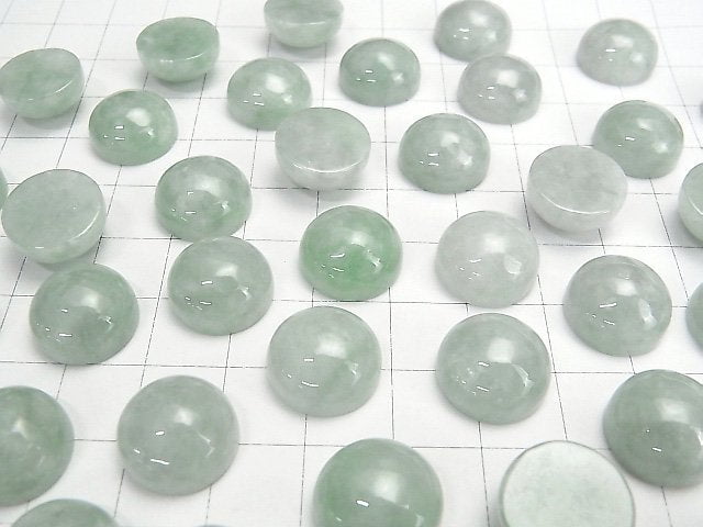 Burma Jadeit AAA Rund Cabochon 14x14mm 1Stk