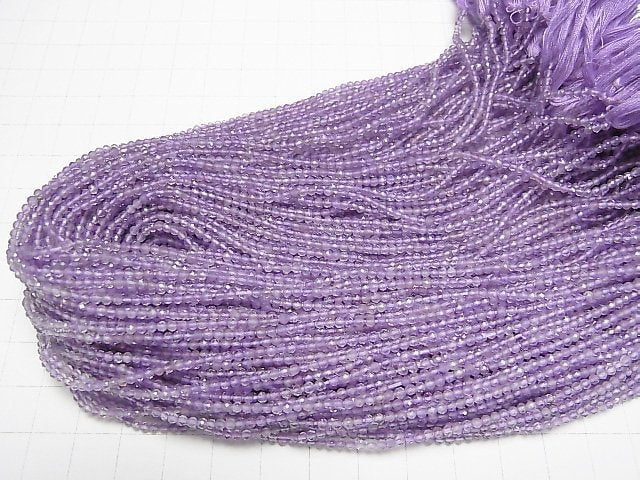 Hochwertig! Rosa Amethyst AAA- Halb Facettiert Rund 2mm 1Strang Perlen (ca. 12 Zoll / 30 cm)
