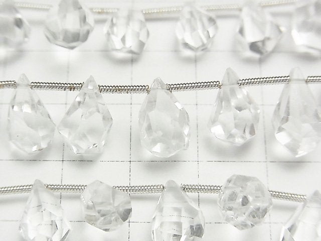 高品質水晶 AAA 原石刻面吊墜半串或一串珠(約 7 吋 / 18 公分)
