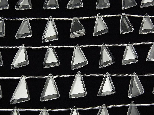 High Quality Crystal AAA Flat Triangle 10-13mm 1strand beads (9pcs)