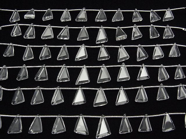 High Quality Crystal AAA Flat Triangle 10-13mm 1strand beads (9pcs)