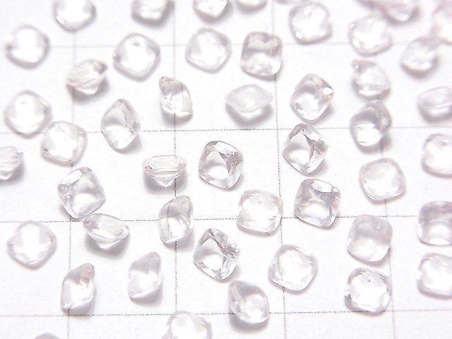 高品質方刻面馬粉晶散珠 4x4mm 10顆