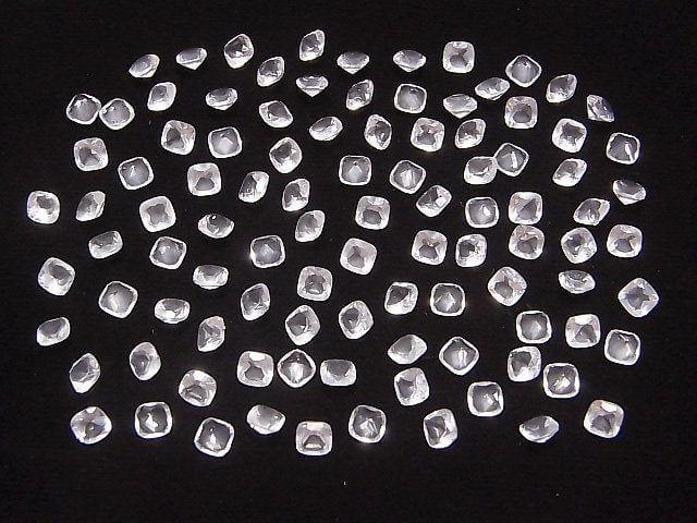 Hochwertig! Rosenquarz AAA lose Steine quadratisch facettiert 4x4mm 10Stück