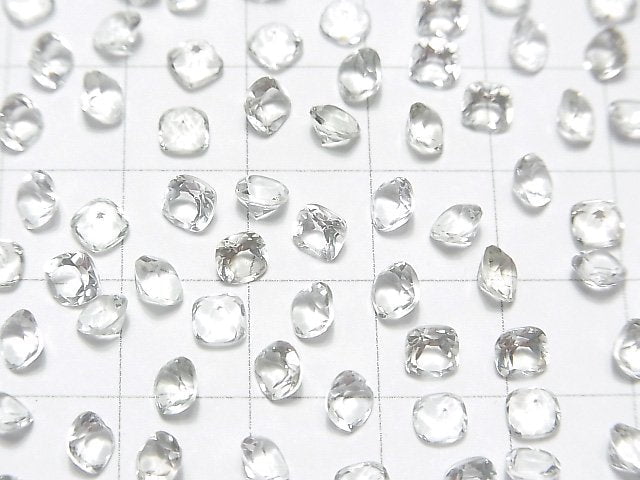Hochwertig! Grüner Amethyst AAA lose Steine quadratisch facettiert 4x4mm 10Stück