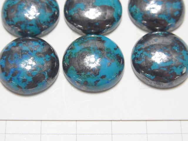 矽孔雀石 AAA 圓凸圓形蛋面 18x18mm 1顆