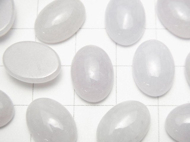 薰衣草翡翠 AAA 級 橢圓素面蛋面 14x10mm 1顆