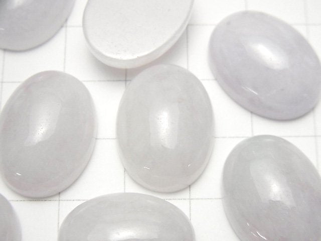 薰衣草色翡翠 AAA 級 橢圓形素面蛋面 20x15mm 1顆