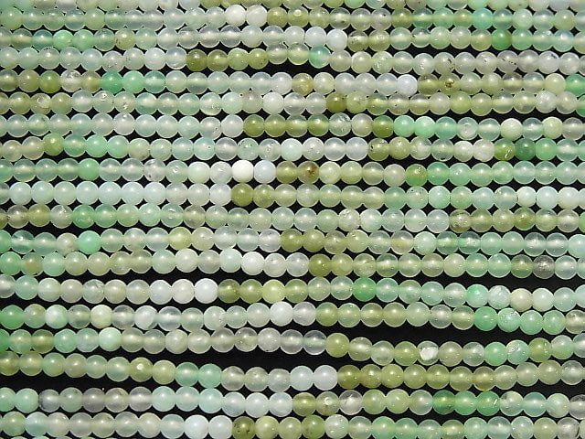 Chrysopras AA+ rund 3mm 1Strang Perlen (ca. 15 Zoll / 38 cm)