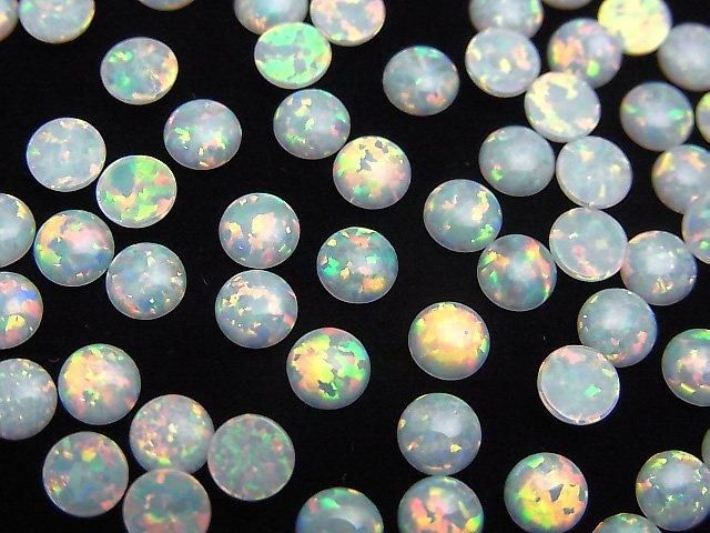 京都蛋白石圓形凸圓形 4x4mm 2顆