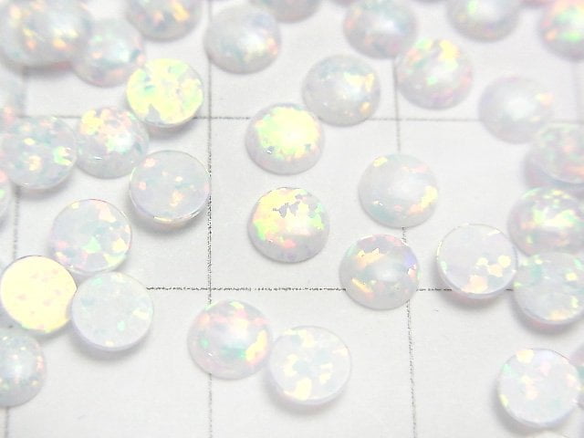 京都蛋白石圓形凸圓形 4x4mm 2顆