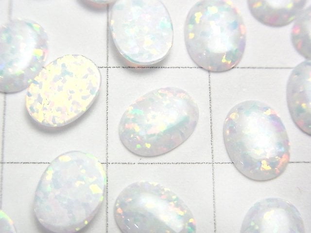 京都蛋白石橢圓形凸圓形寶石 8x6毫米 2顆