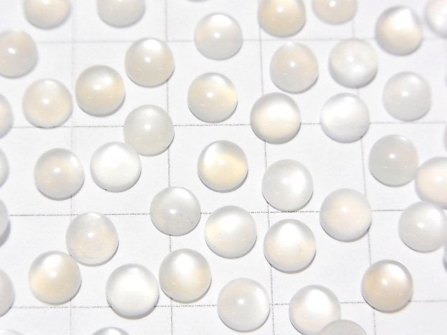 白月光石 AAA 圓形凸圓面 5x5公釐 10顆