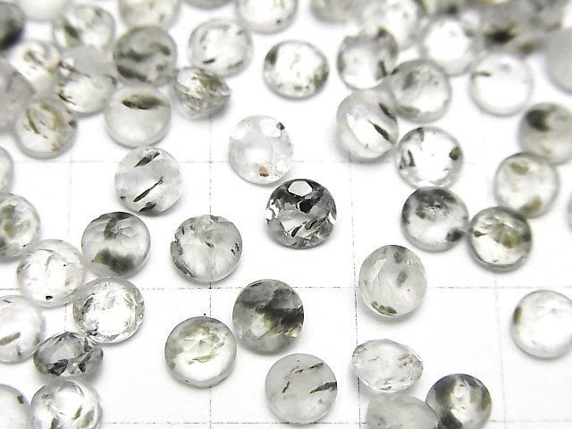 黑東菱石英散珠,圓形刻面,5x5毫米,10顆