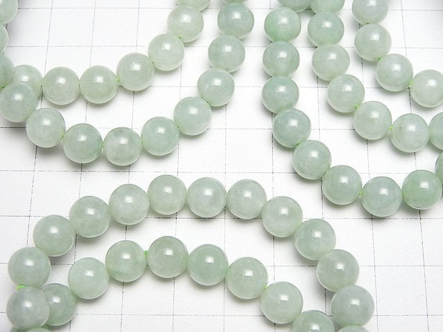 Pastellgrün! Burmesischer Jadeit AAA Rund 8mm Armband