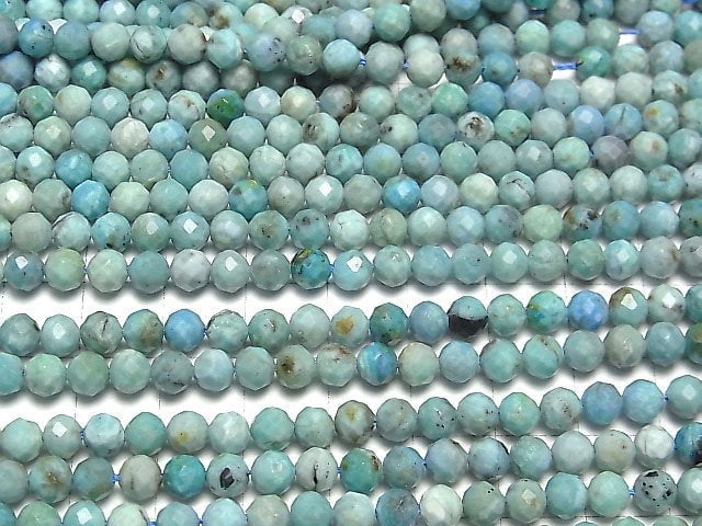 Hochwertig! Blauer Opal facettierter Rund 5mm 1Strang Perlen (ca. 15 Zoll / 36 cm)