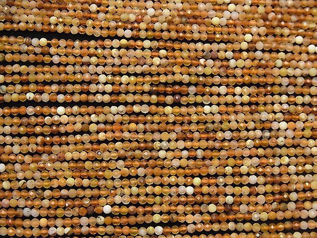 Hochwertig! Brandy Opal facettierte Runde 2mm 1Strang Perlen (ca. 15 Zoll / 37cm)