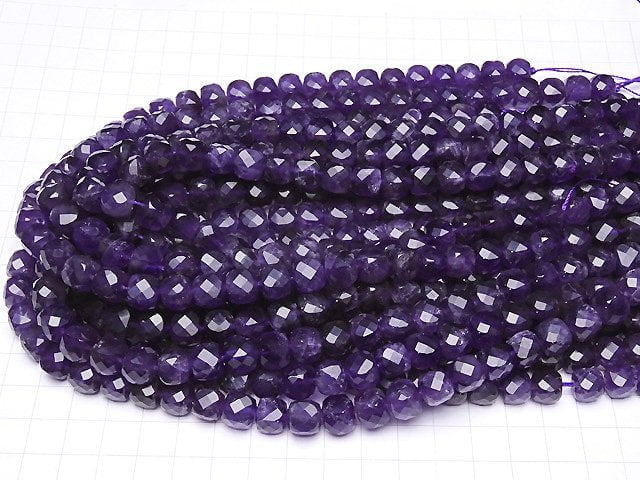 Hochwertig! Amethyst AA++ Würfelform 8x8x8mm halb oder 1Strang Perlen (ca. 15 Zoll / 37 cm)