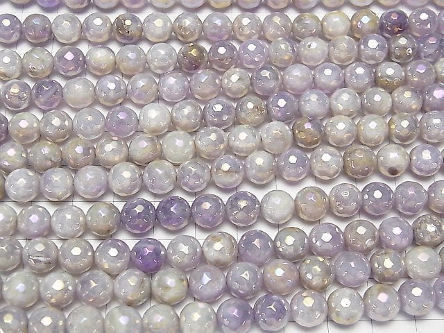 Lavendel-Amethyst AA++ 128Facettiert Runde 8mm beschichtet 1Strang Perlen (ca. 15 Zoll / 36 cm)
