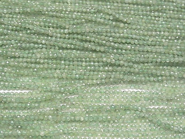 Hochwertig! Grüner Kyanit AAA- facettierte Runde 2,5 mm 1strang Perlen (ca. 15 Zoll / 37 cm)
