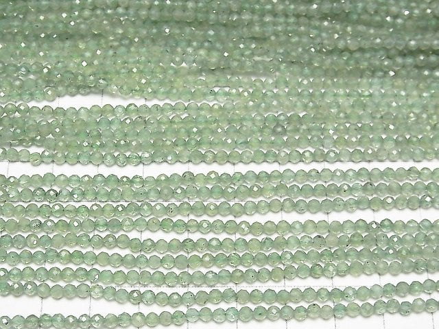 Hochwertig! Grüner Kyanit AAA- facettierte Runde 3 mm 1strang Perlen (ca. 15 Zoll / 37 cm)