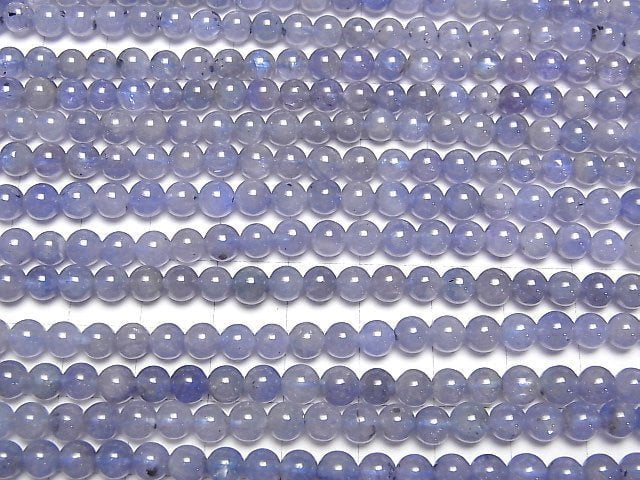 Tansanit AA++ Rund 5mm halb oder 1Strang Perlen (ca. 15 Zoll / 38 cm)