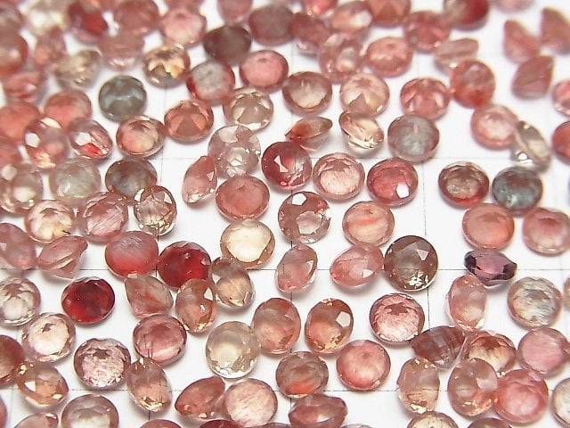 高品質安山石 AAA 圓形刻面裸石 4x4mm 5顆