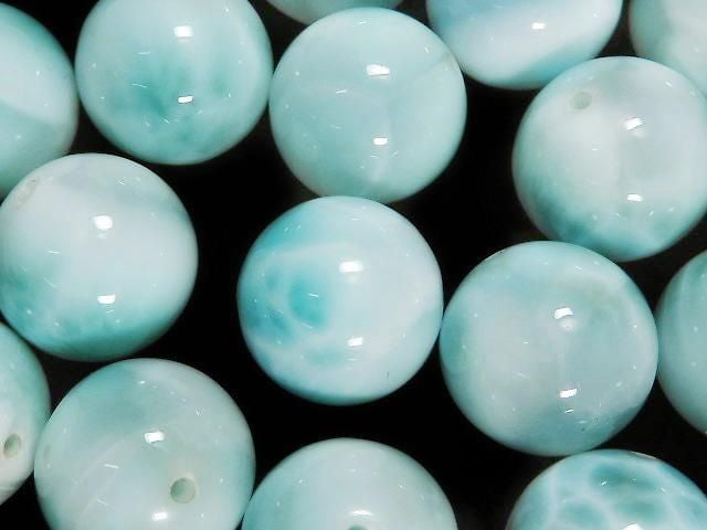 Larimar Pektolith AAA- Rund 14mm 1 Stück