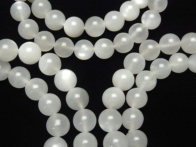 Weißer Mondstein AAA- Runde 10mm Armband
