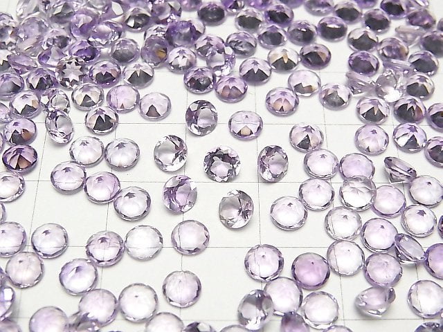 Hochwertiger Amethyst AAA Lose Stein runder facettierter 5x5mm 10 Stück