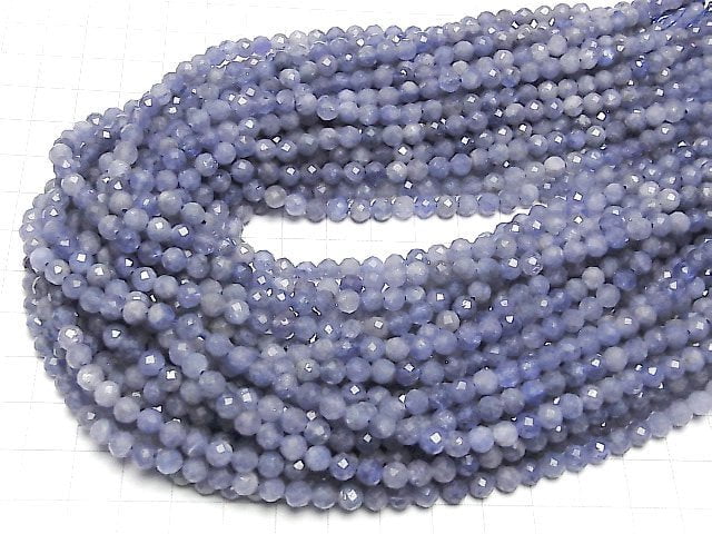 Hochwertig! Tansanit AA++ facettiert Rund 5mm halb oder 1strang Perlen (ca. 15 Zoll / 36 cm)