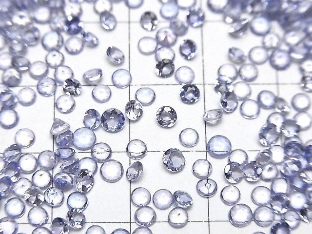 Hochwertiger Tansanit AAA lose Stein rund facettiert 3x3mm 10 Stück