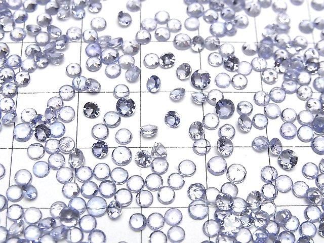 Hochwertiger Tansanit AAA lose Stein rund facettiert 3x3mm 10 Stück