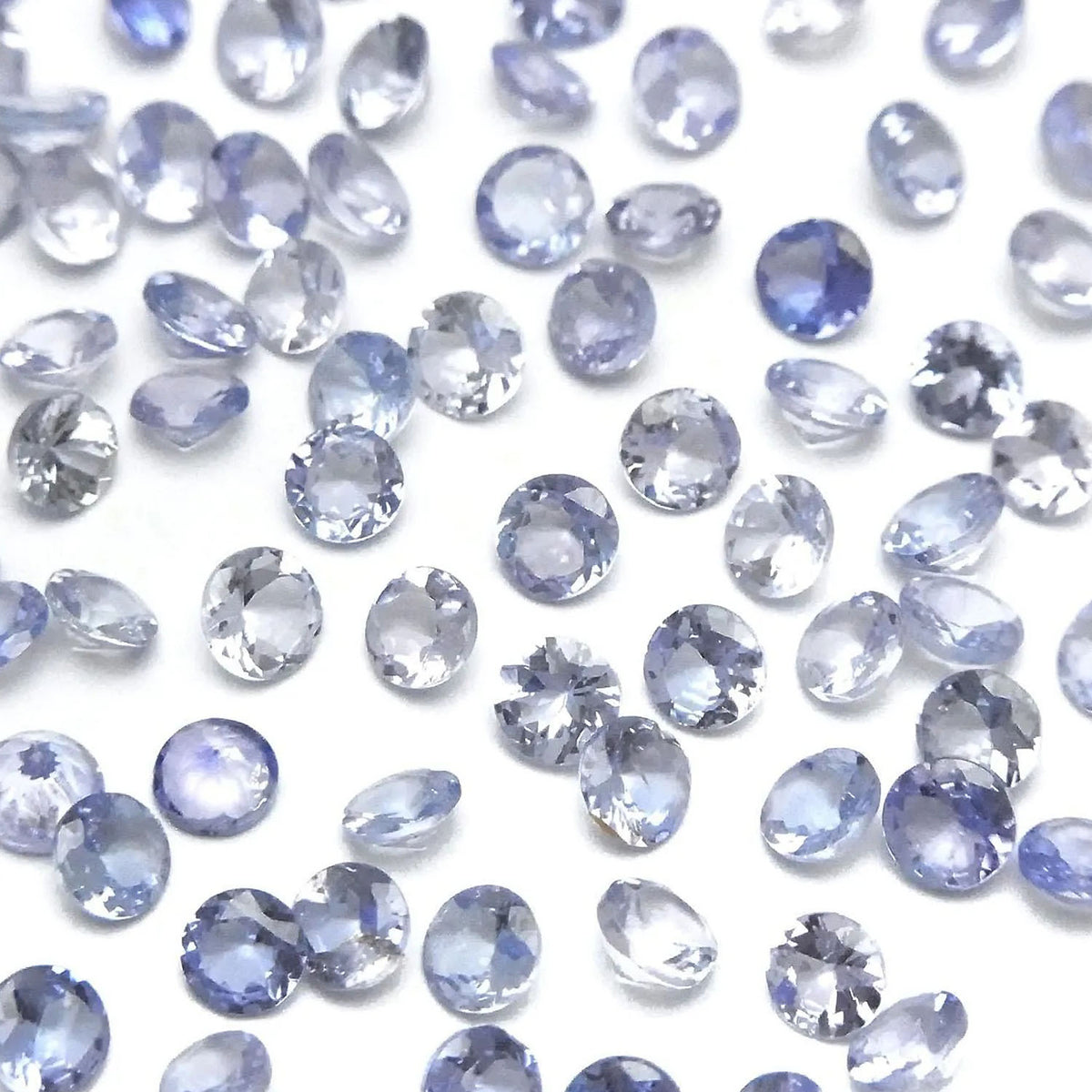 高品質坦桑石 AAA 圓刻面裸石 4x4mm 5顆