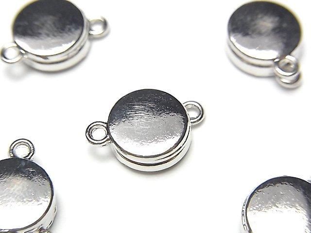 Metall Sprungring mit Magnetverschluss 14x9mm Silber 2 Paare