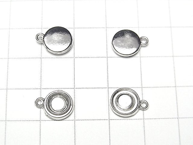 Metall Sprungring mit Magnetverschluss 14x9mm Silber 2 Paare