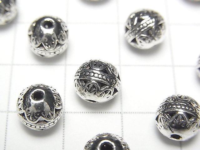 Metallteile Design Rund 8mm Silberfarbe 10 Stück