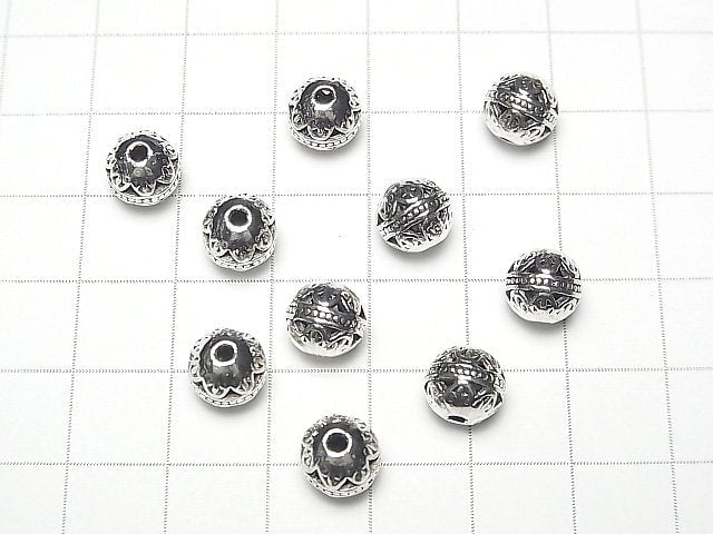 Metallteile Design Rund 8mm Silberfarbe 10 Stück