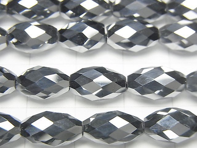 高品質!太赫茲刻面米珠 11x7x7mm 半串或1串珠子(約15英吋/37公分)
