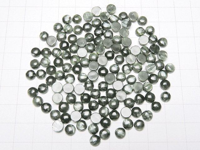 Seraphinit AA++ Runde Cabochon 6x6mm 4 Stück