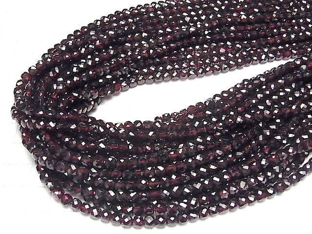 Hochwertig! Granat AA++ Würfelform 4x4x4mm halb oder 1strang Perlen (ca. 15 Zoll / 36 cm)