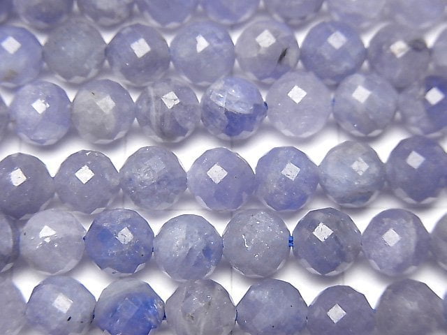 高品質!坦桑石 AA++ 切面圓珠 6mm 半串或一串(約15英吋/36公分)