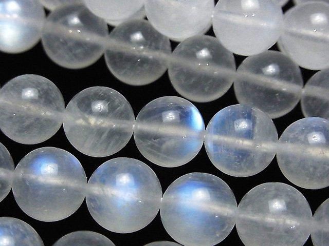 Sri Lankan Royal Blue Moonstone AA++ Round 10mm 1/4 or 1-strand beads (approx. 15 inches/36 cm)