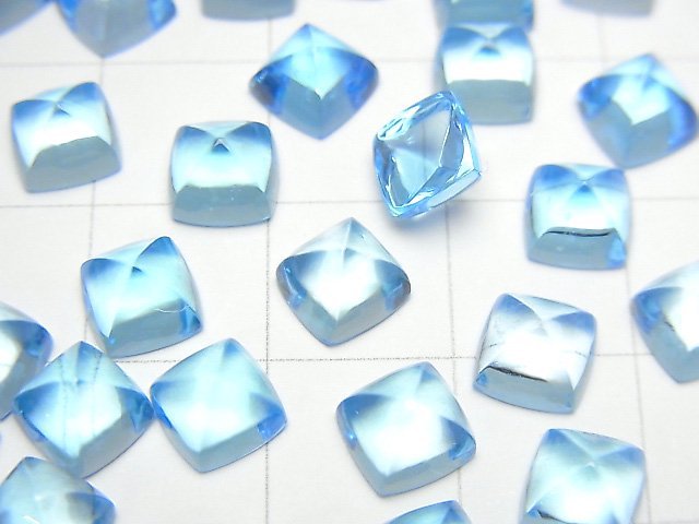 高品質瑞士藍拓帕石 AAA 糖塔切割 6x6公釐 1顆