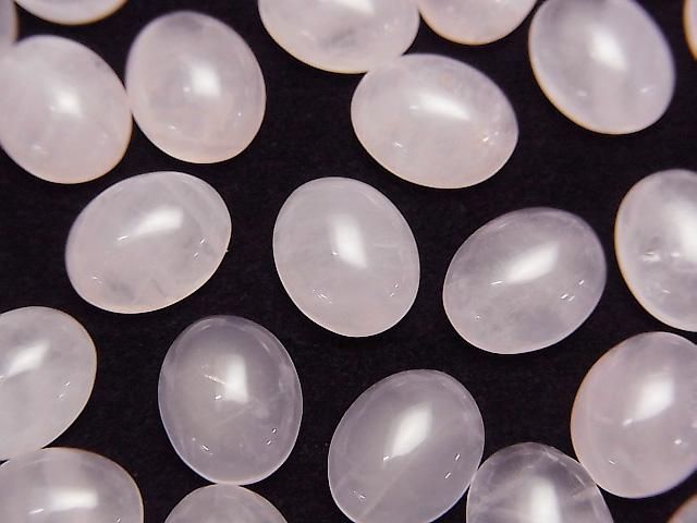 玫瑰石英 AA++ 橢圓形素面蛋面 10x8mm 4顆