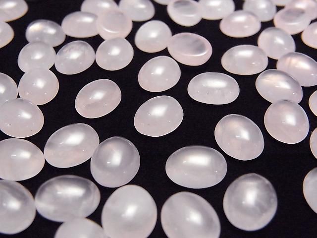 Rose Quartz AA++ Oval Cabochon 10x8mm 4pcs