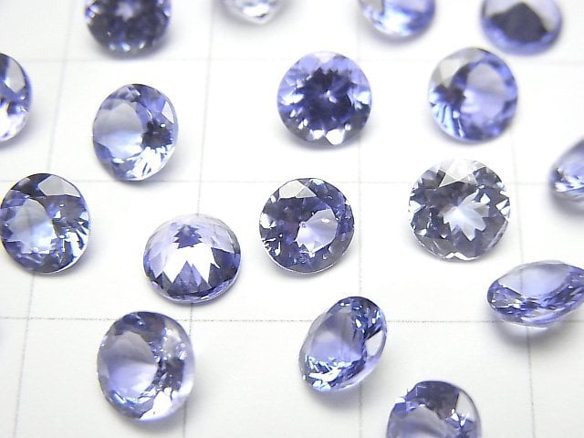 高品質坦桑石 AAA 裸石 圓刻面 6x6mm 1顆