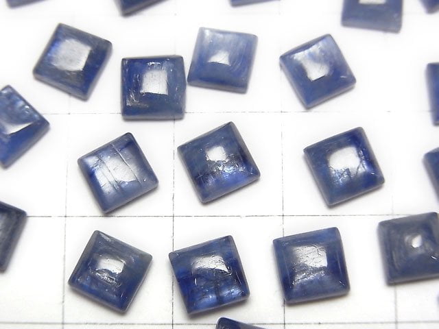 藍晶石 AAA 級 - 方形素面 6x6 毫米 3 顆